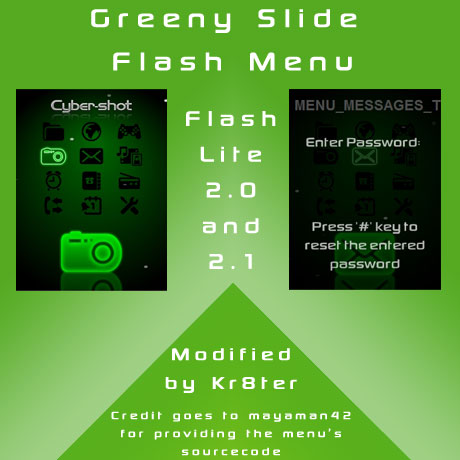 Greeny Slide Flash Menu