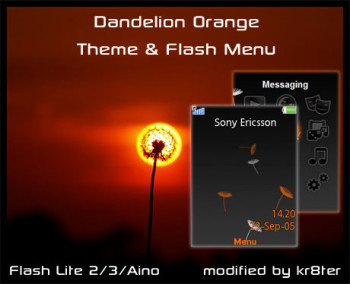 Dandelion Orange Flash Menu & Theme