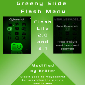 Greeny Slide Flash Menu