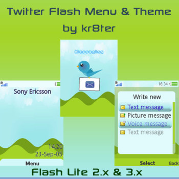Twitter Flash Menu & Theme by kr8ter
