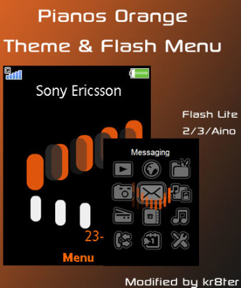 Pianos Orange Theme & Flash Menu