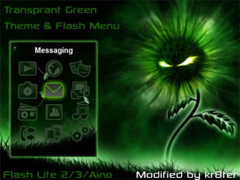 Transparent Green Theme & Flash Menu