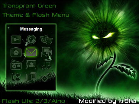 Transparent Green Theme & Flash Menu