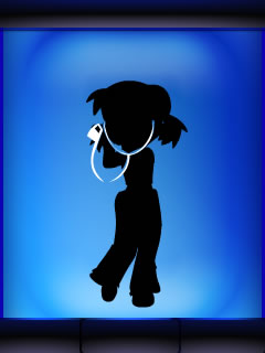 Blue Ipod Girl Music Edition