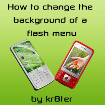 How to change the background of a flash menu